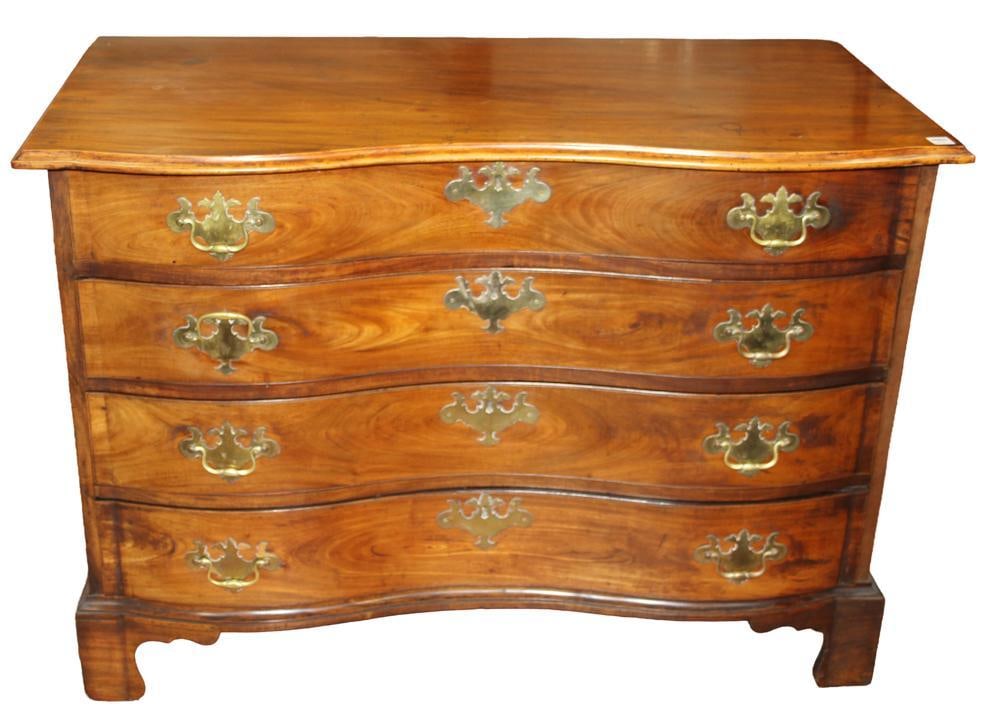 18thC Boston Block-Front Mahogany Chest (1 of 19)