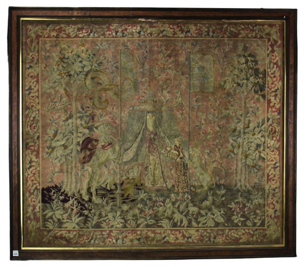 19thC English Embroidery, Framed (1 of 9)