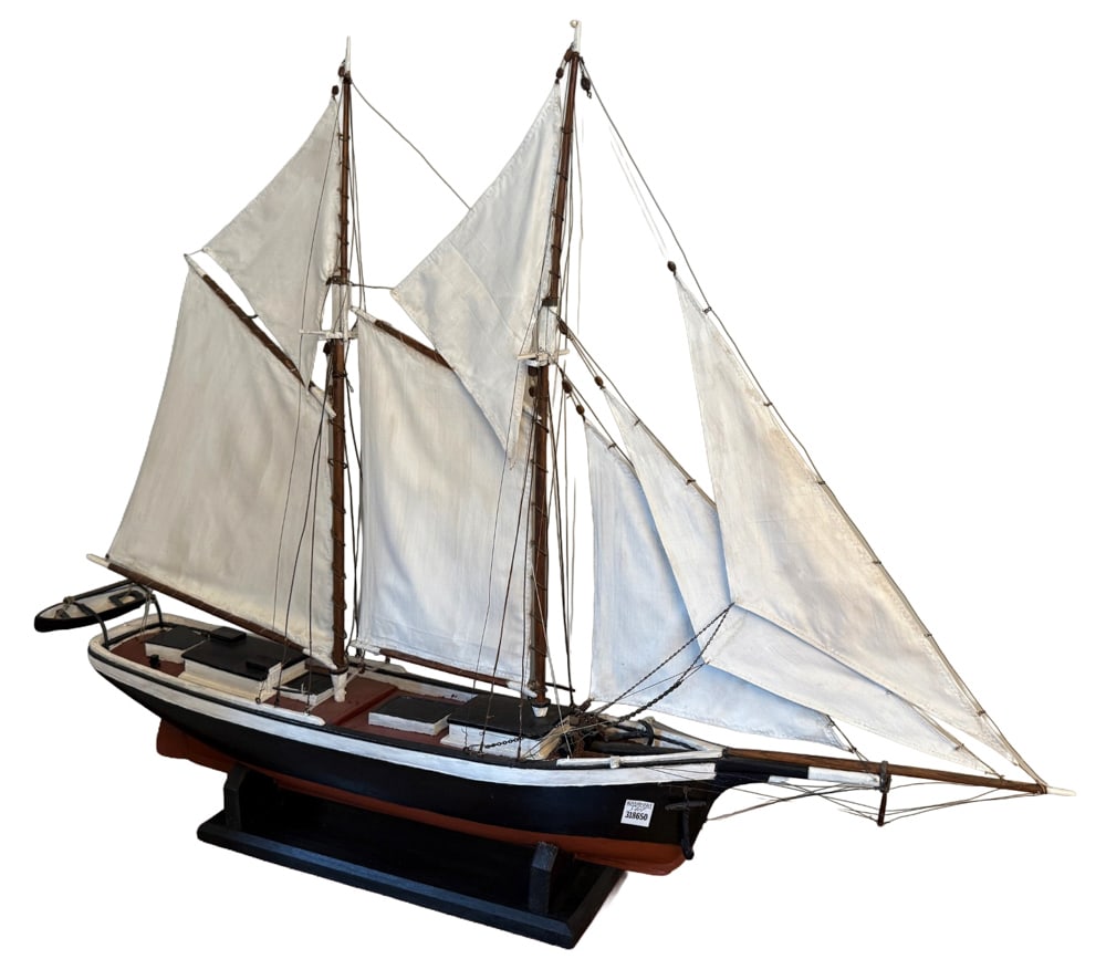 Late 19thC Wooden Ship Model (1 of 4)