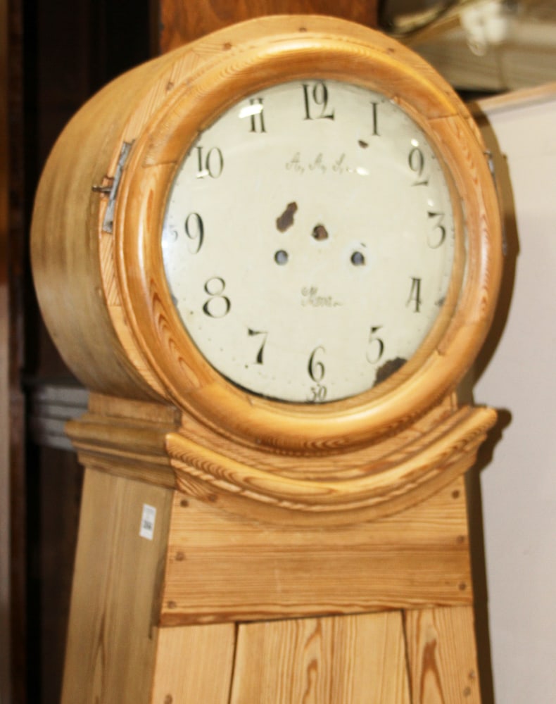 Antique Scandinavian Pine Clock - 2
