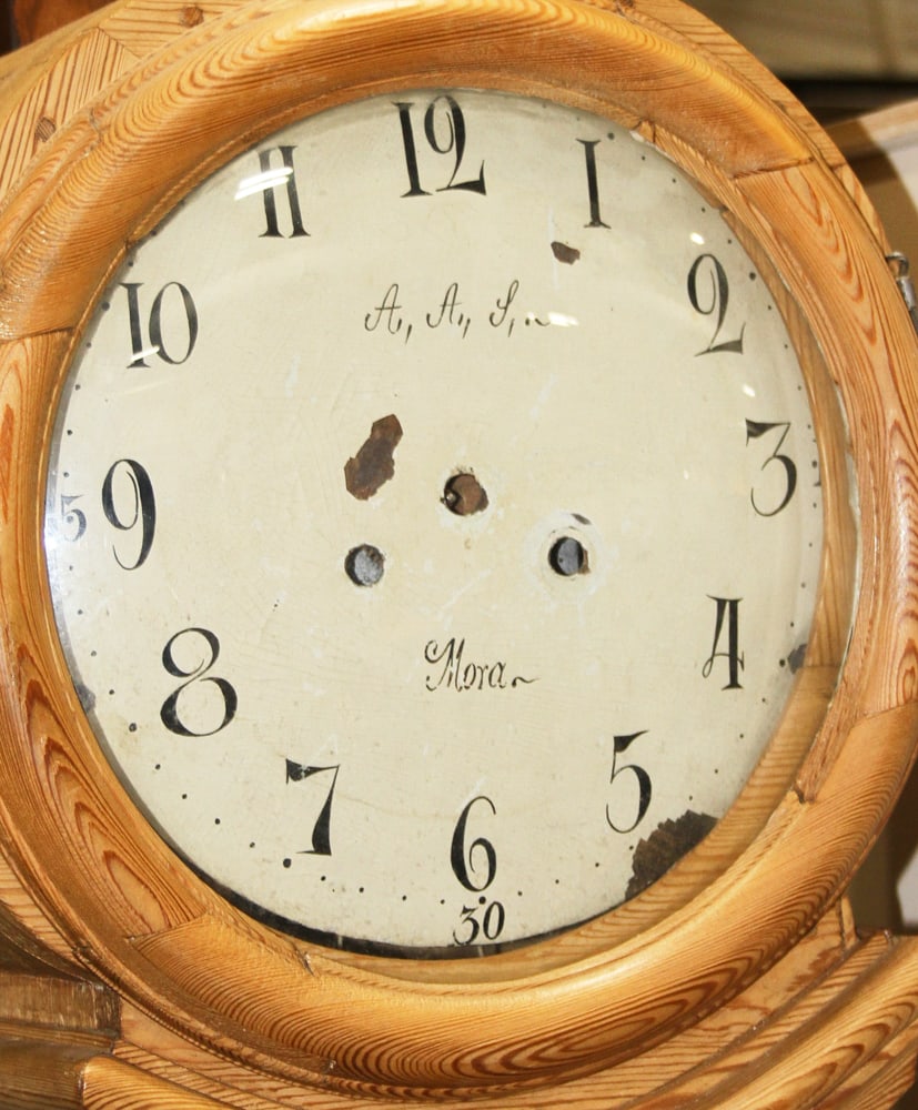 Antique Scandinavian Pine Clock - 3