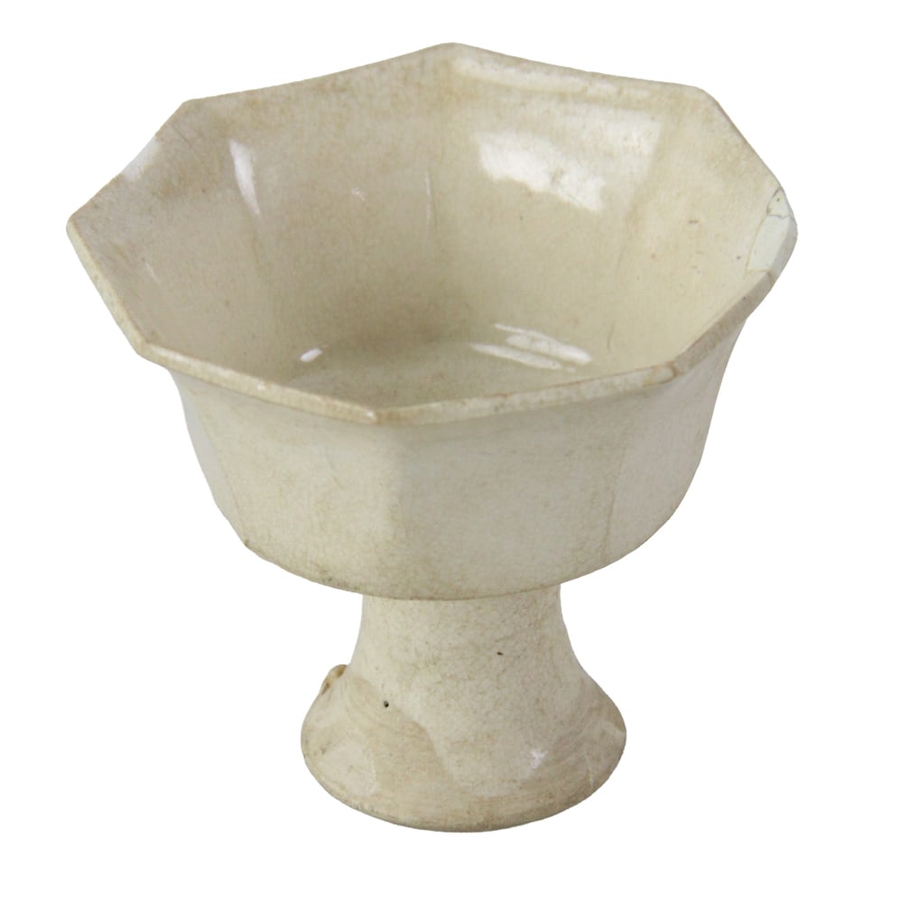 Chinese Sui Tang Period Stem Cup: Chinese Sui Tang period stem cups, 3" x 3 1/2". Minor repair. Provenance: Andover, Massachusetts collection.