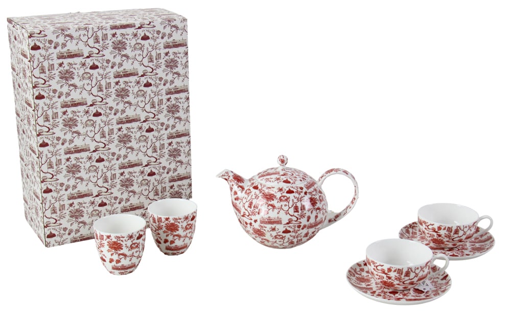 Chinese Fine Bone Tea Set, Signed Mariko Jean: Chinese fine bone tea set, signed Mariko Jean. Provenance: Mashpee, Massachusetts collection.
