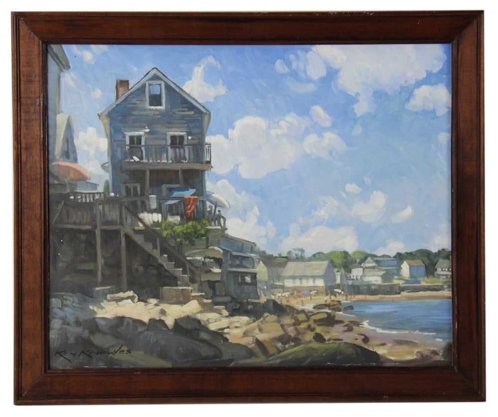 Ken Knowles, Front Beach, Rockport, Oil on Board (1 of 7)