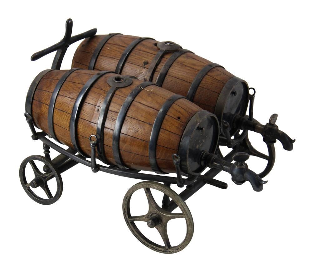 19thC Spirit Wagon, Wellington Period: 19th century spirit wagon, Wellington period, 7" x 16" x 18". Provenance: Sugar Hill, New Hampshire collection.