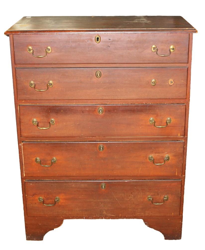 Late 19thC American Pine and Maple Blanket Chest (1 of 10)