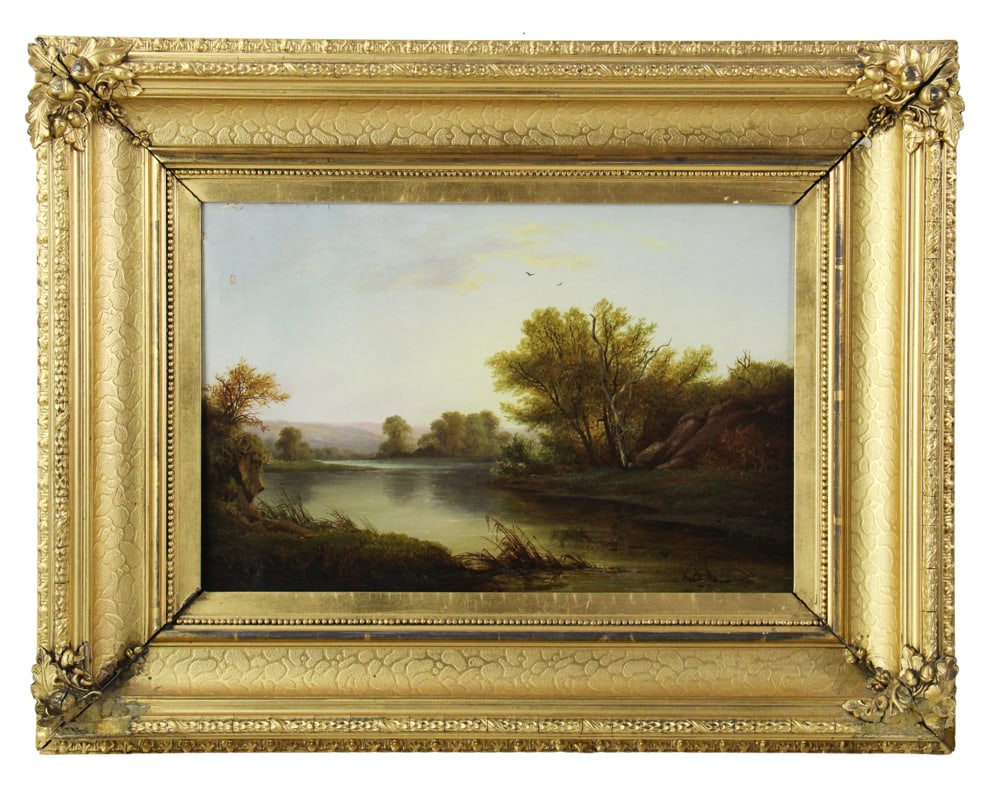 Charles Volkmar, River in Fall Landscape, Oil on Canvas (1 of 8)