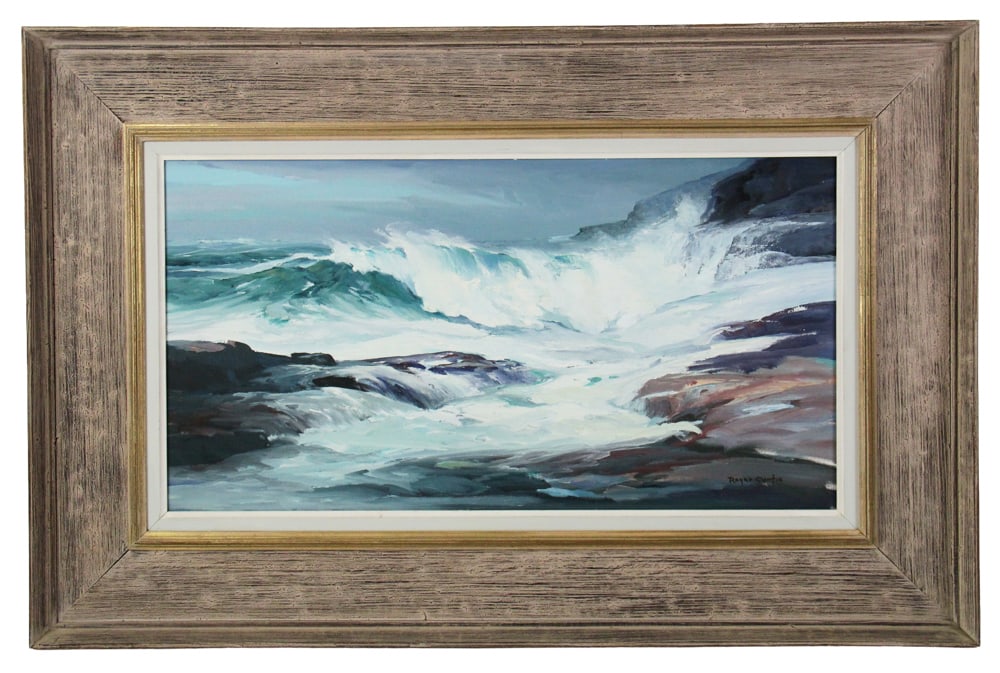 Roger Curtis, Crashing Waves, Oil on Canvas (1 of 6)