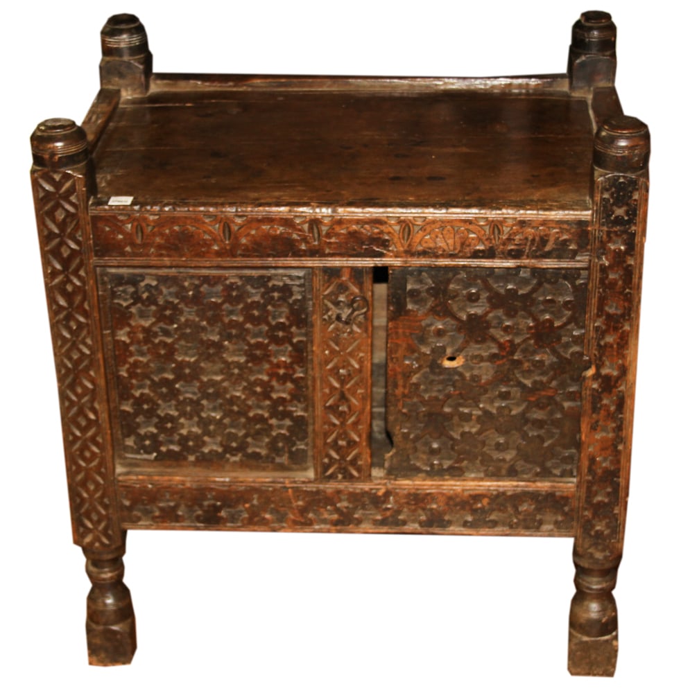 19thC Middle Eastern Carved Cabinet (1 of 6)