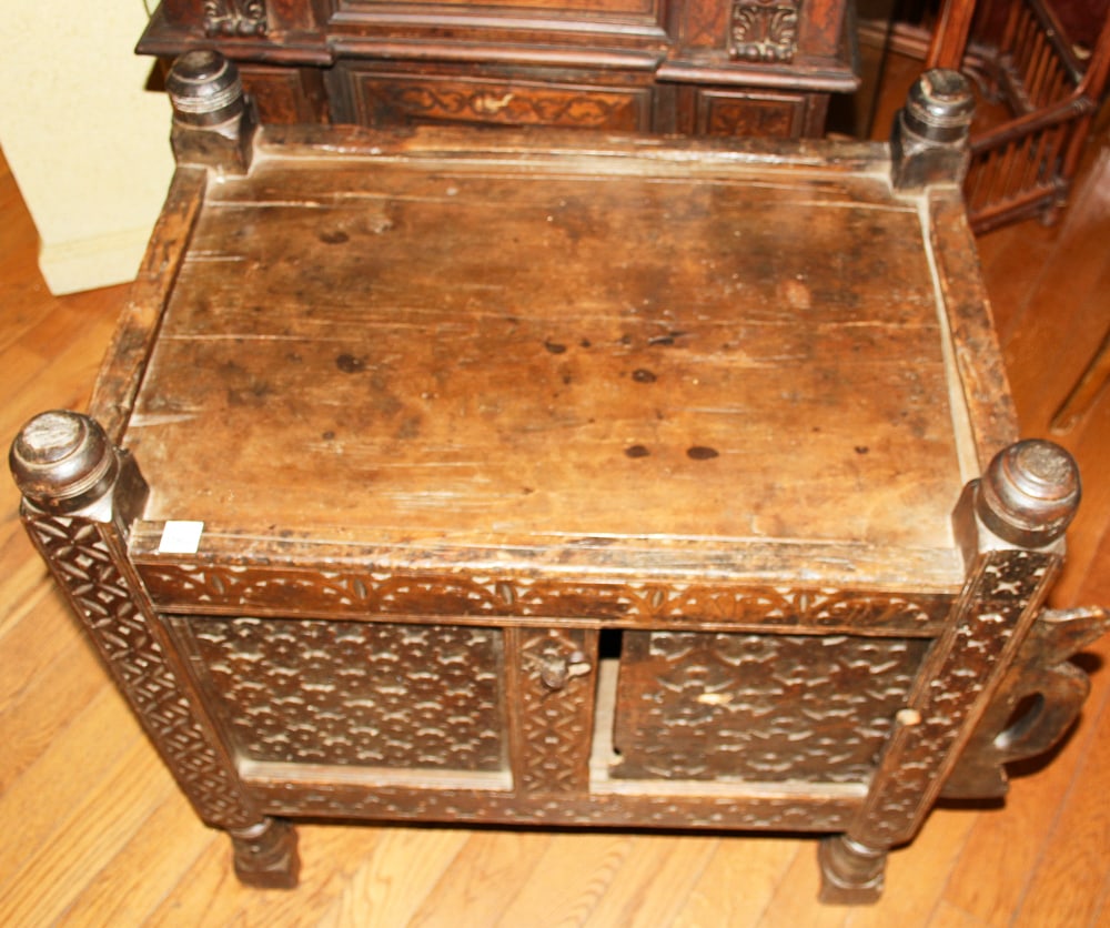 19thC Middle Eastern Carved Cabinet - 3