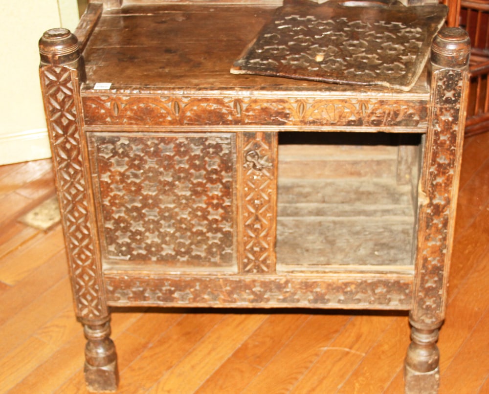 19thC Middle Eastern Carved Cabinet - 4