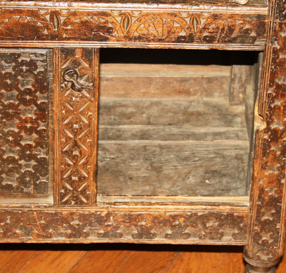 19thC Middle Eastern Carved Cabinet - 5