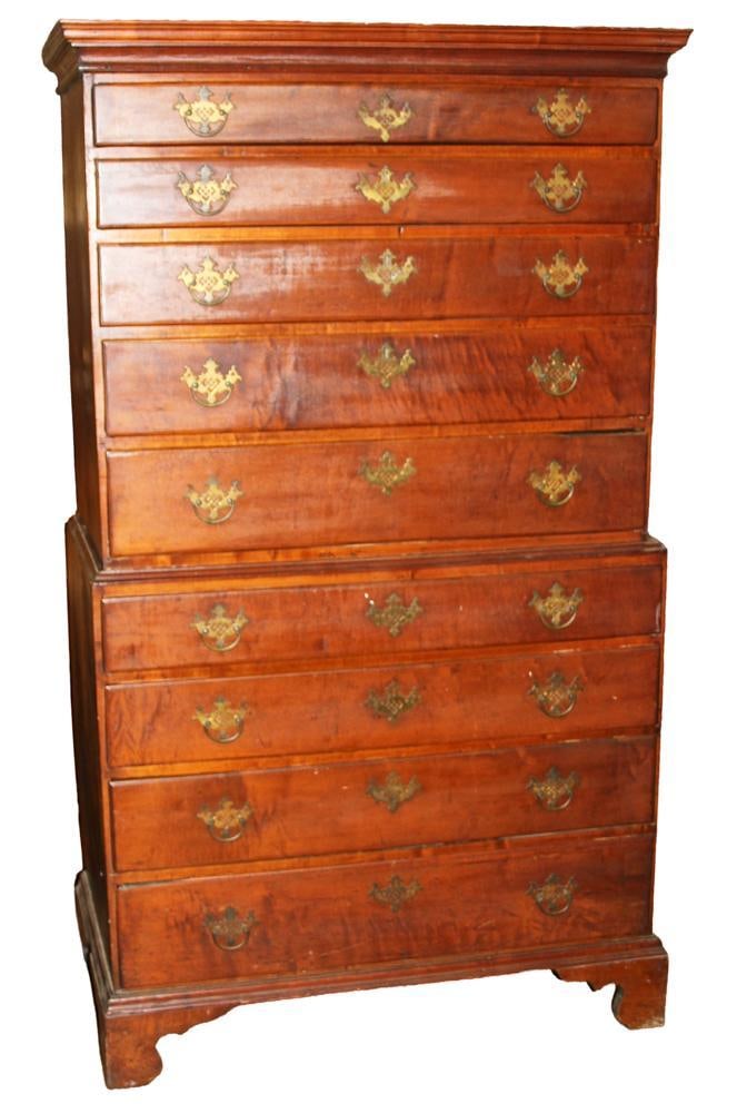 Late 18thC New England Chest-on-Chest (1 of 9)