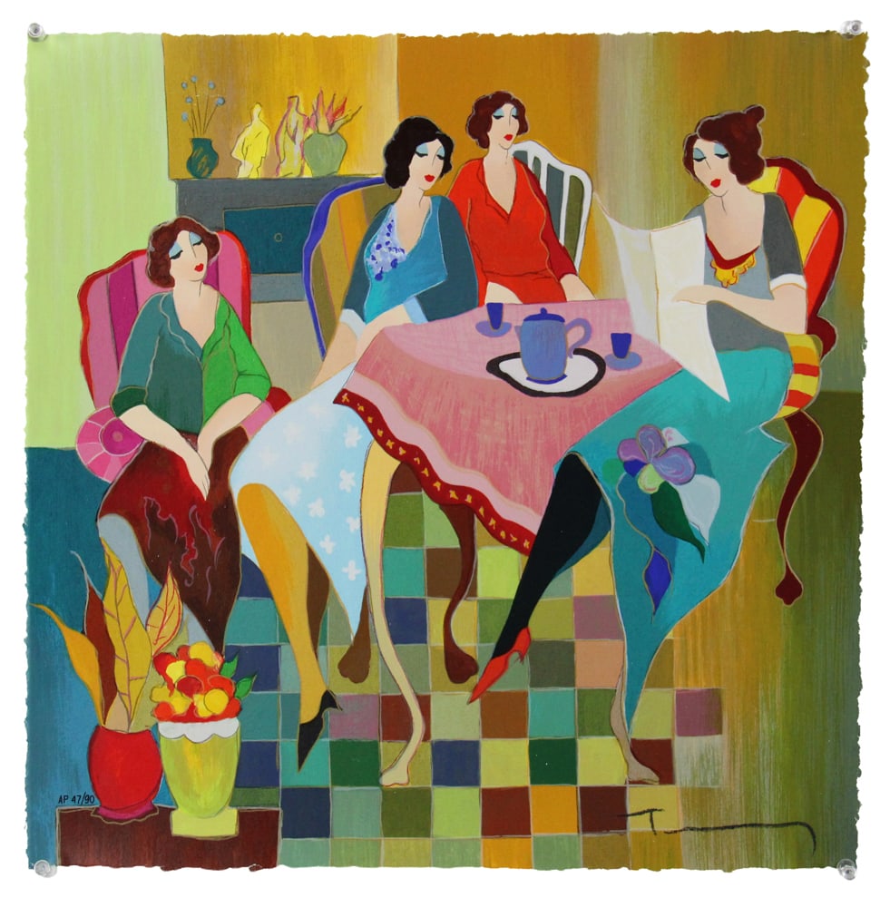Itzchak Tarkay, Noon Day, Serigraph: Itzchak Tarkay (Israeli, 1935-2012), Noon Day, serigraph. Provenance: Mashpee, Massachusetts collection.