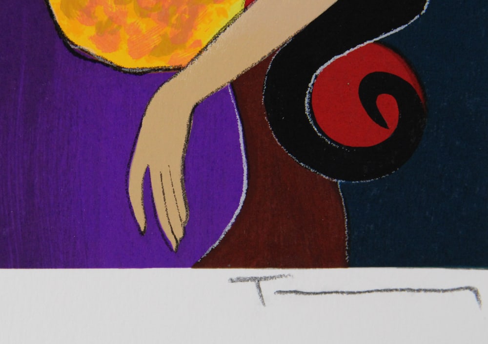 Itzchak Tarkay, Tea Time, Serigraph - 7