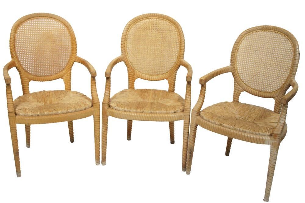 Vintage Faux Bois Carved Dining Chairs (1 of 9)