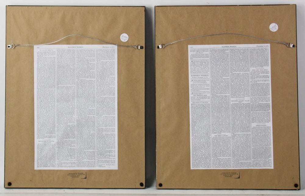 Harpers Weekly Prints, Framed - 10