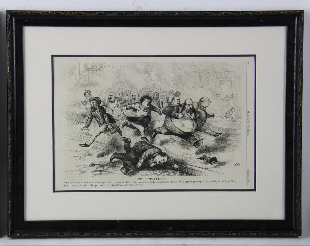 Harpers Weekly Prints, Framed - 17