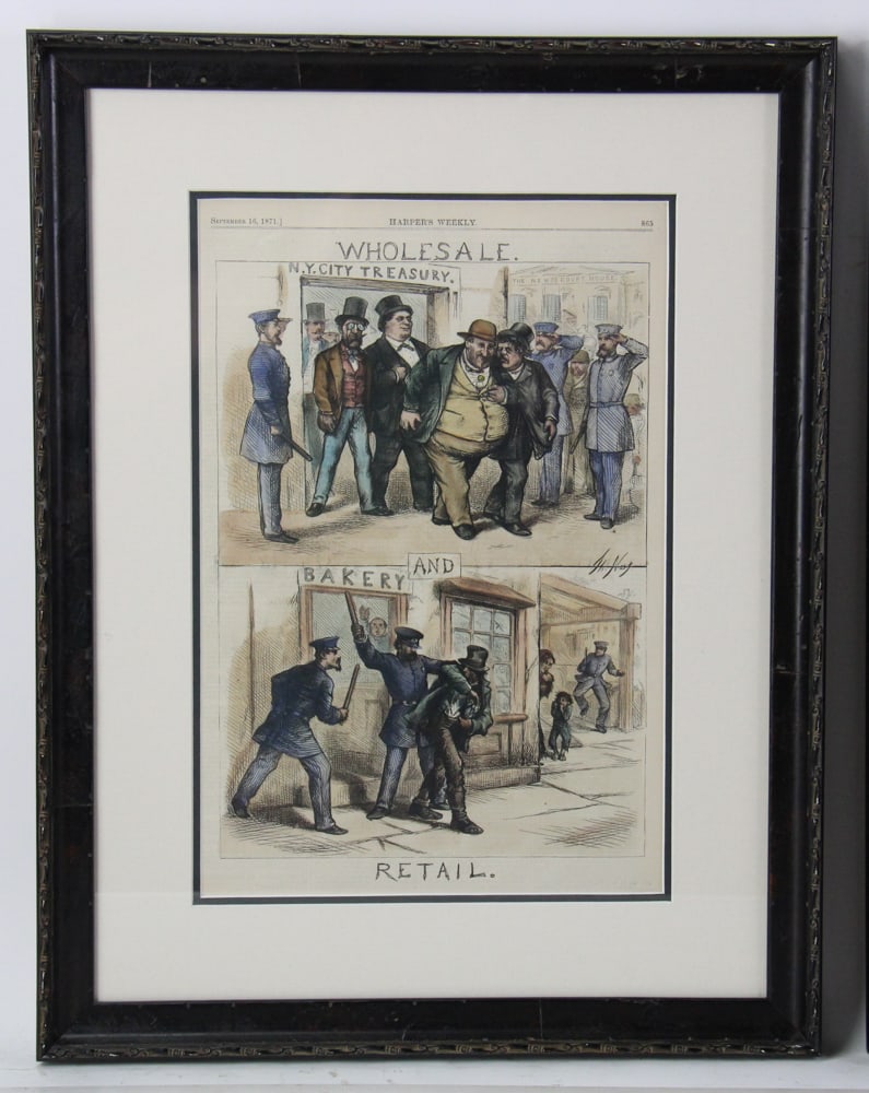 Harpers Weekly Prints, Framed - 2
