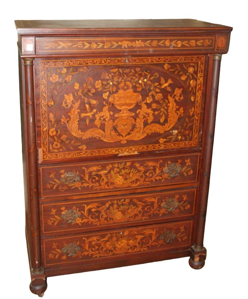 Dutch Inlaid Desk Chest (1 of 9)
