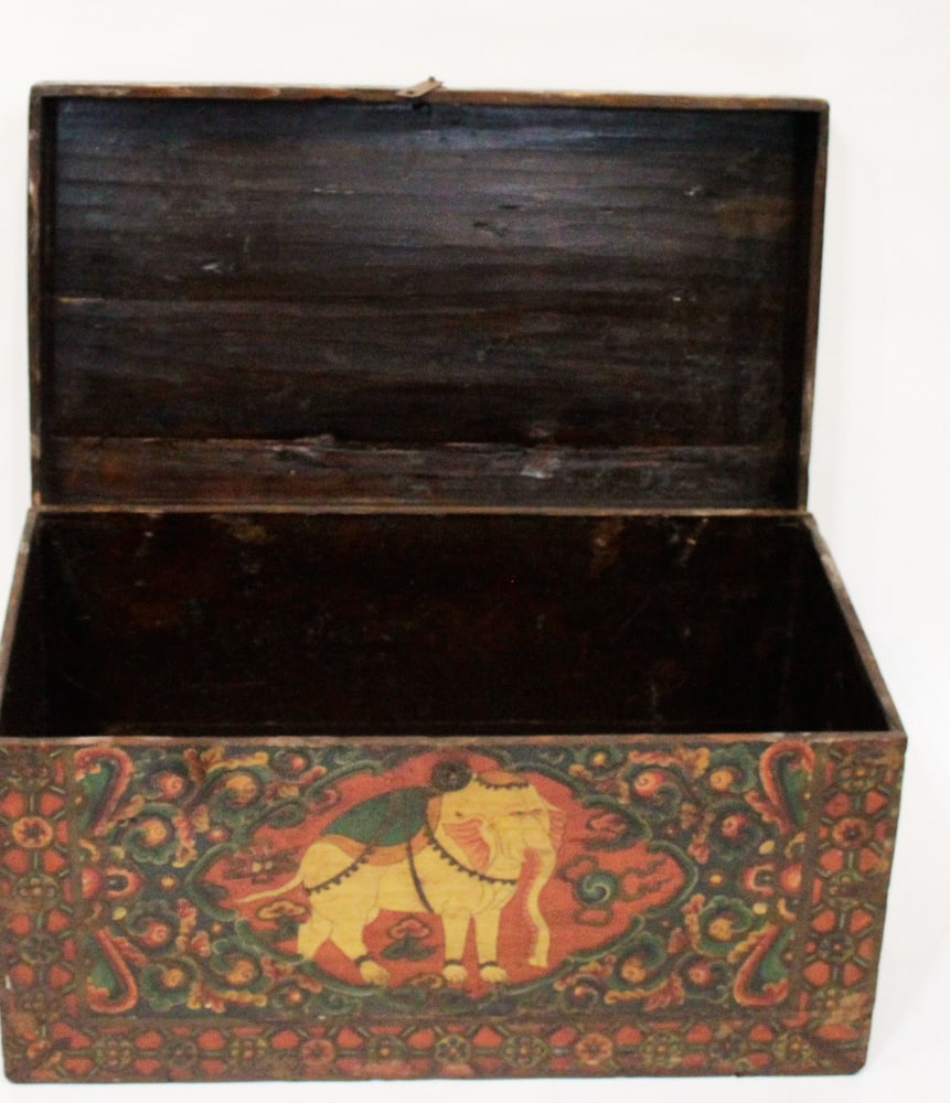 Old Tibetan Trunk, Decorated - 5