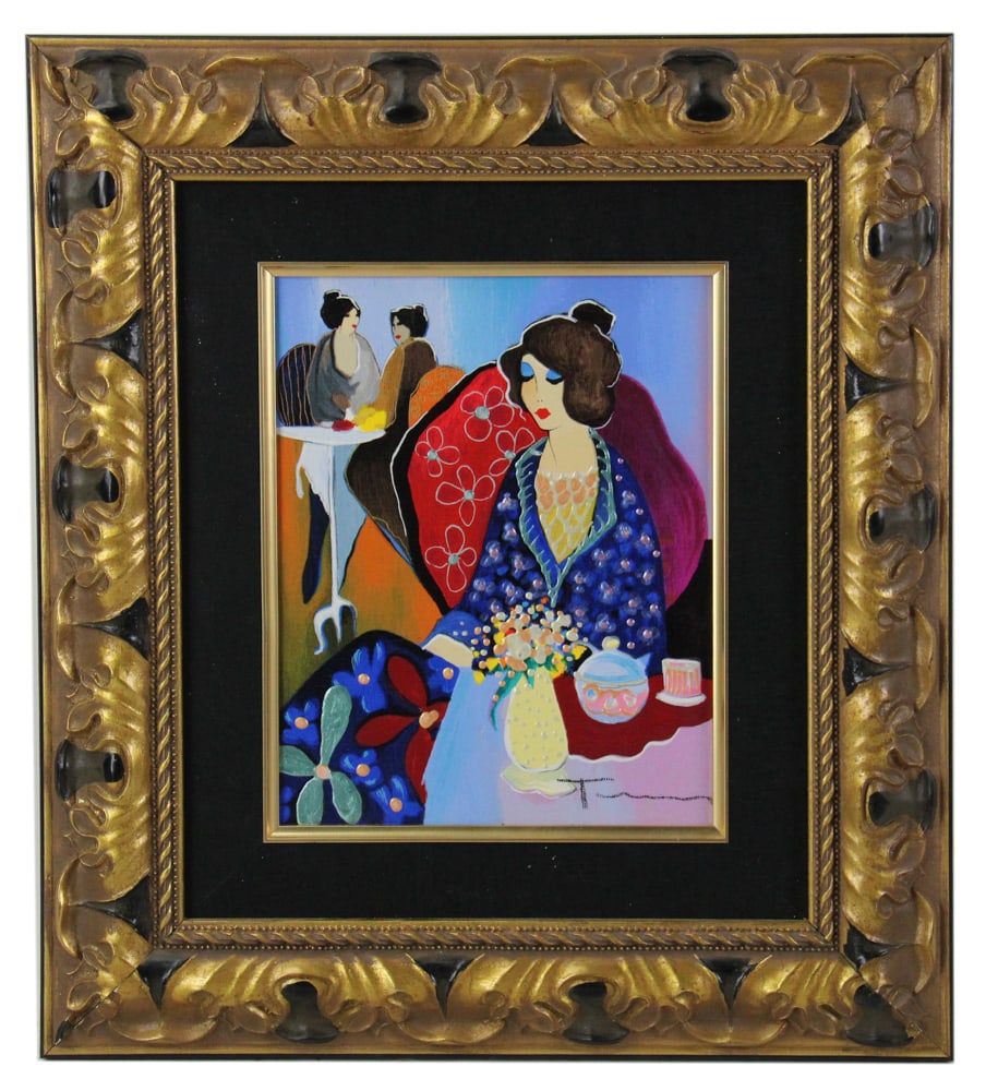 Itzchak Tarkay, "Pensive Gaze", Serigraph (1 of 10)