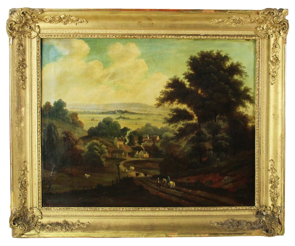 Hudson River Valley, Oil on Canvas: Hudson River valley, oil on canvas, signed L/L, 24" x 29", framed 29" x 35". Provenance: New York City, New York collection.