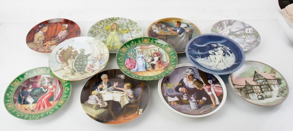 Denmark German and Knowles Collector's Plates: Denmark German and Knowles collector's plates, 8" and 7" diameter, (11) total. Provenance: Southern Connecticut collection.