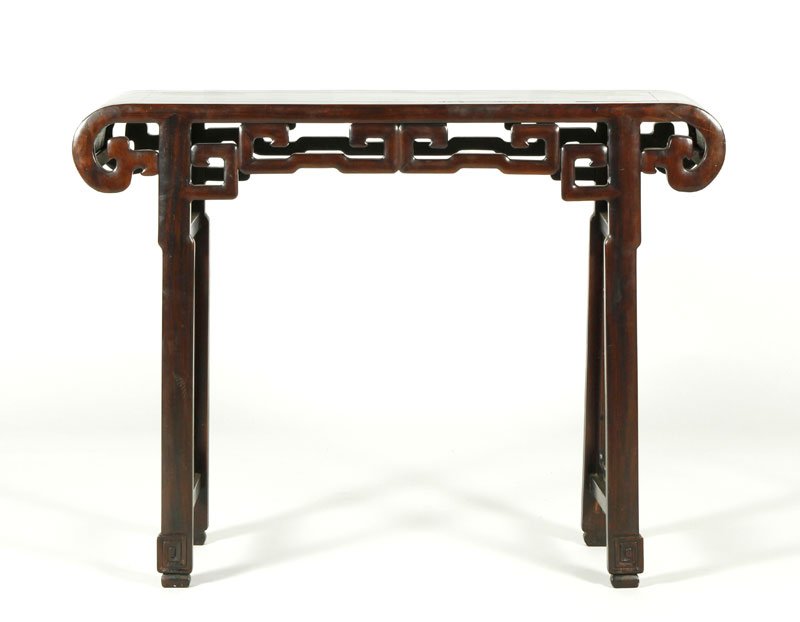 19th C. Chinese Altar Table: 19th Century Chinese altar table, rosewood, 33" h x 43 1/2" w x 15" d. Property from various fine estates.