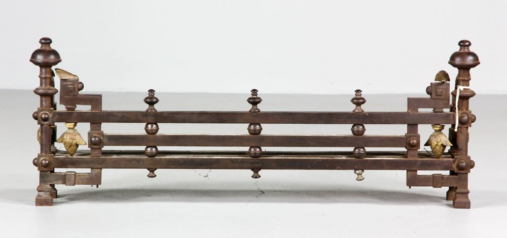 Gothic Style Fender: Gothic style fender, 14 1/4"h x 36 1/2"w x 6 1/2"d. Provenance: Estate of Alexander Brook.