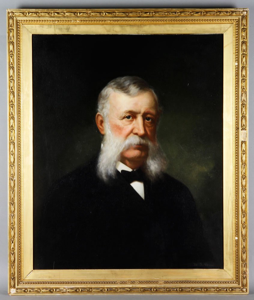 Ore, O/C: David Joe Ore (1836-1917), oil on canvas, signed lower right, 27" h x 22 1/4" w (view), 32" h x 26 3/4" w (frame). Provenance: From a Hamilton, MA estate.
