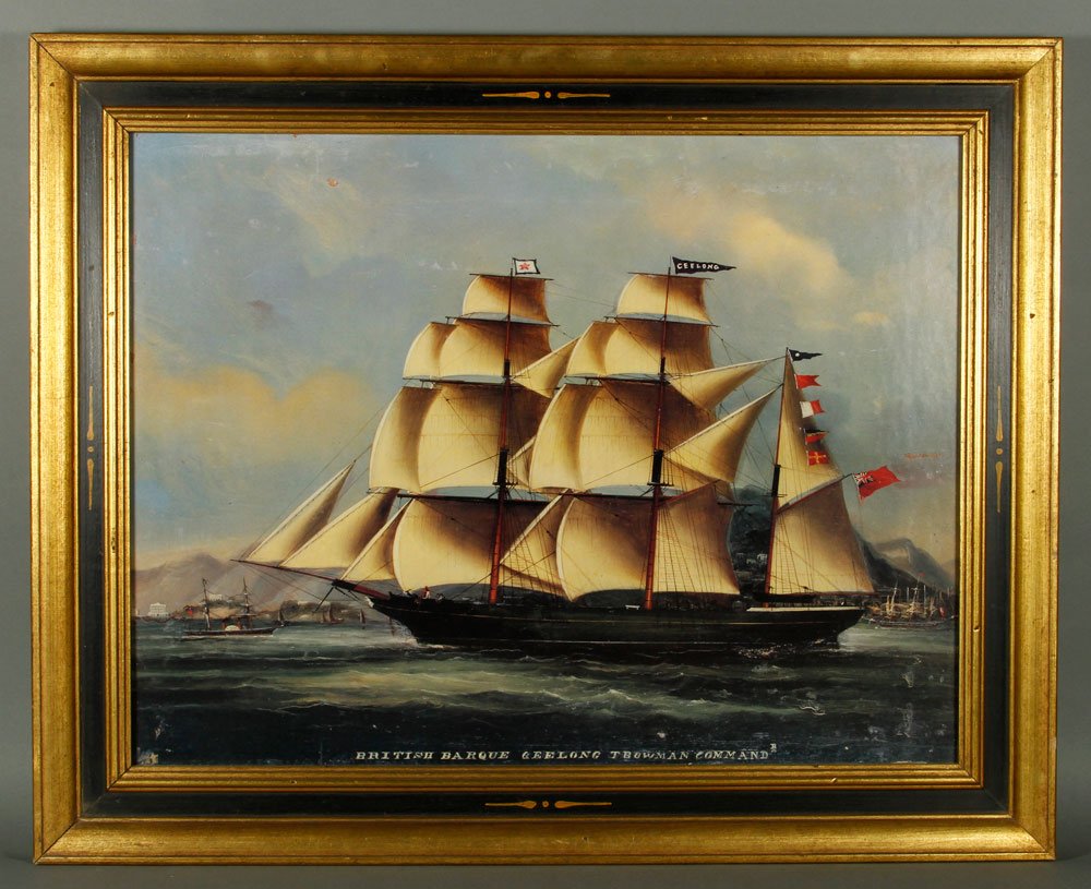 Nautical Print: Nautical print, 23 1/4" h x 29" w. Provenance: From a Montecito, CA estate.