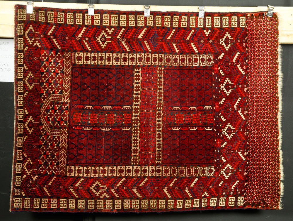 Antique Turkmen Prayer Rug: Antique Turkmen prayer rug, 61" x 47". Provenance: MA estate.