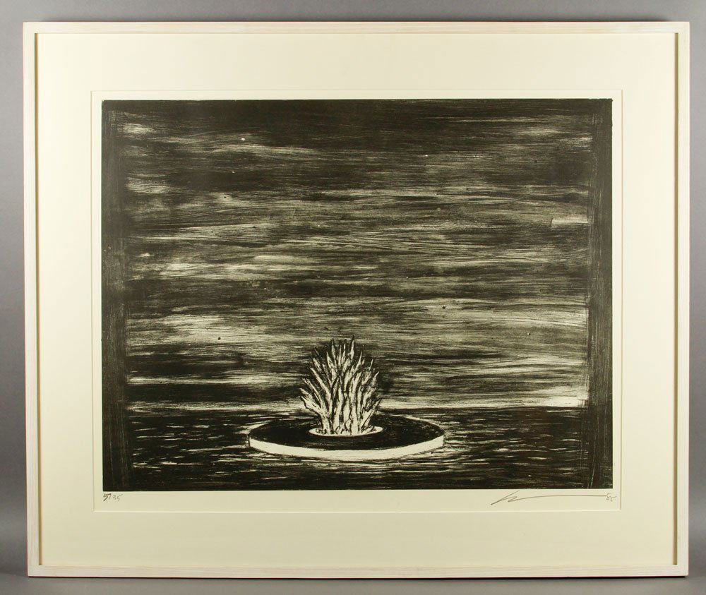 Wilson, "Parsifal," Lithograph: Robert Wilson (American, b. 1941), "Parsifal," lithograph, Act III, plate 14, 1985, from a portfolio of 16 lithographs, on Arches paper, editioned 5/35 lower left, signed and dated lower right, 19 1/2