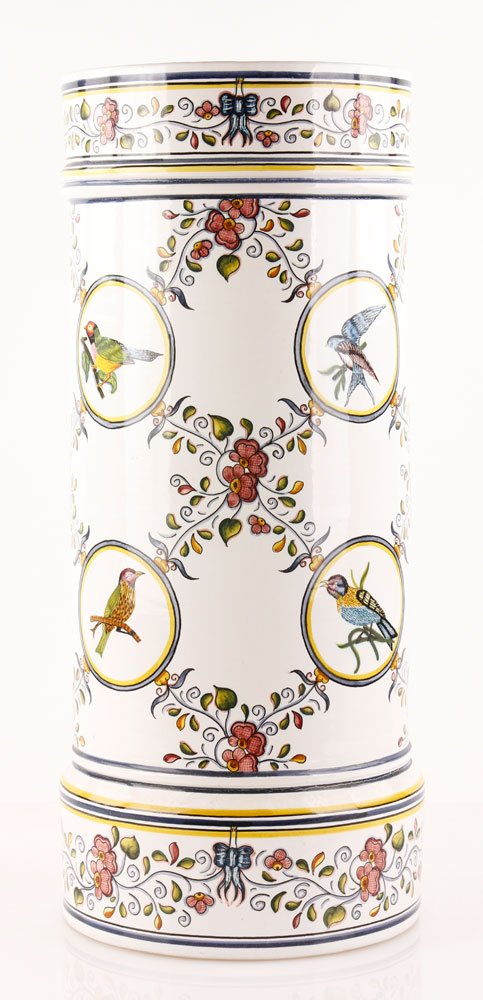 Portuguese Umbrella Stand: Portuguese umbrella stand, 20"h x 8 1/2"w. Provenance: From a CA estate.