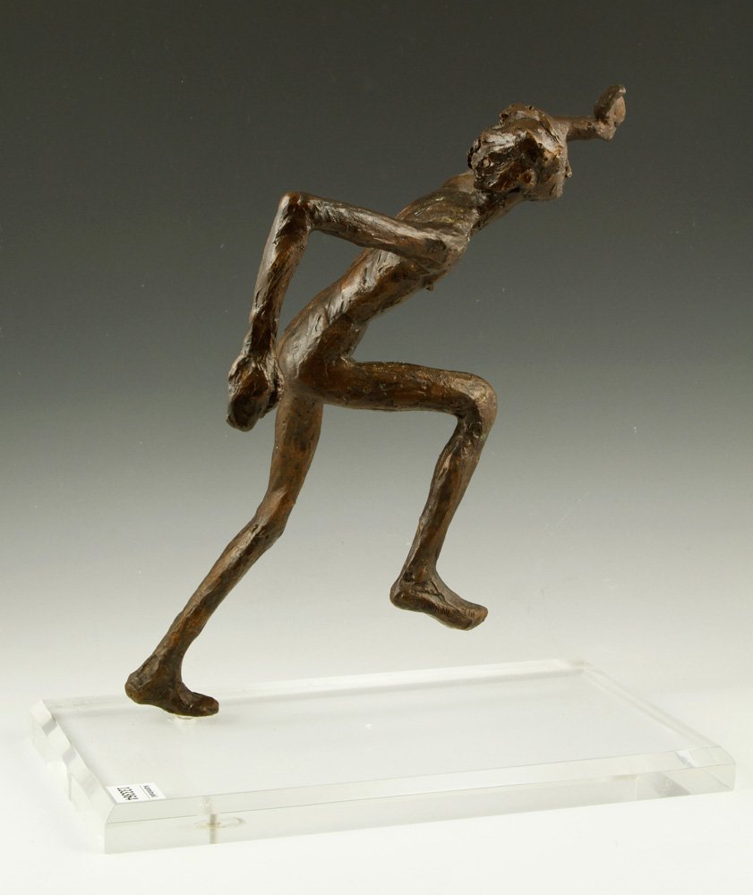 Salmones, Bronze Sculpture: Victor Salmones (Mexican, 1937 -1989), bronze sculpture, atop acrylic base, signed "Salmones," editioned 1/10, 16" h. Provenance: From a Florida estate.