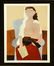 Picasso, "Seated Woman with Guitar," Pochoir - 2