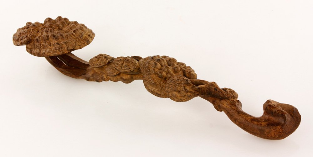 Chinese Chenxiang Wood Ruyi Scepter: Chenxiang wood ruyi scepter, China, 14 1/2"h.