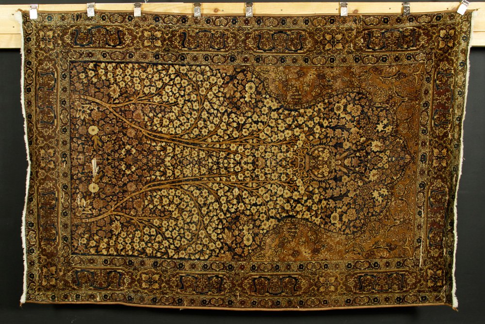 Antique Persian Tabriz Rug: Antique Persian Tabriz rug, 7' x 4' 8". Provenance: From a Martha's Vineyard collection.