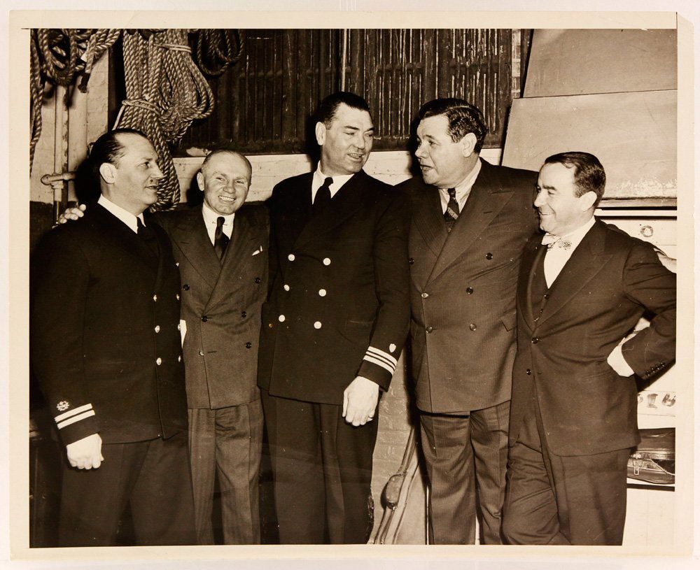 Babe Ruth and Jack Dempsey Photograph: Original photograph of Babe Ruth and Jack Dempsey , 8" h x 10" w. Provenance: CA collection.