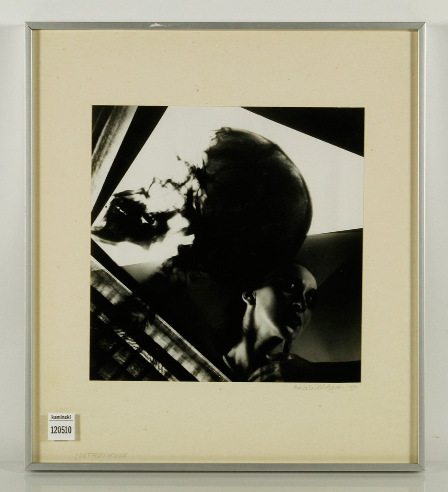 Morgan, X Ray Skull, Photograph: Barbara Morgan (American 1900-1992), X-Ray Skull, vintage black and white photograph, framed, 11" x 14". Provenance: VA estate.