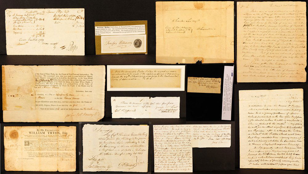 Lot of 10 Colonial Era Letters and Marriage Certificate: Lot of ten Colonial era letters and marriage certificate, to include: General Harry Lee, Charles Lee, Rufus Putnam, General Anthony Wayne, John Taylor, Marinus Willett and Richard Henry Lee. Provenanc