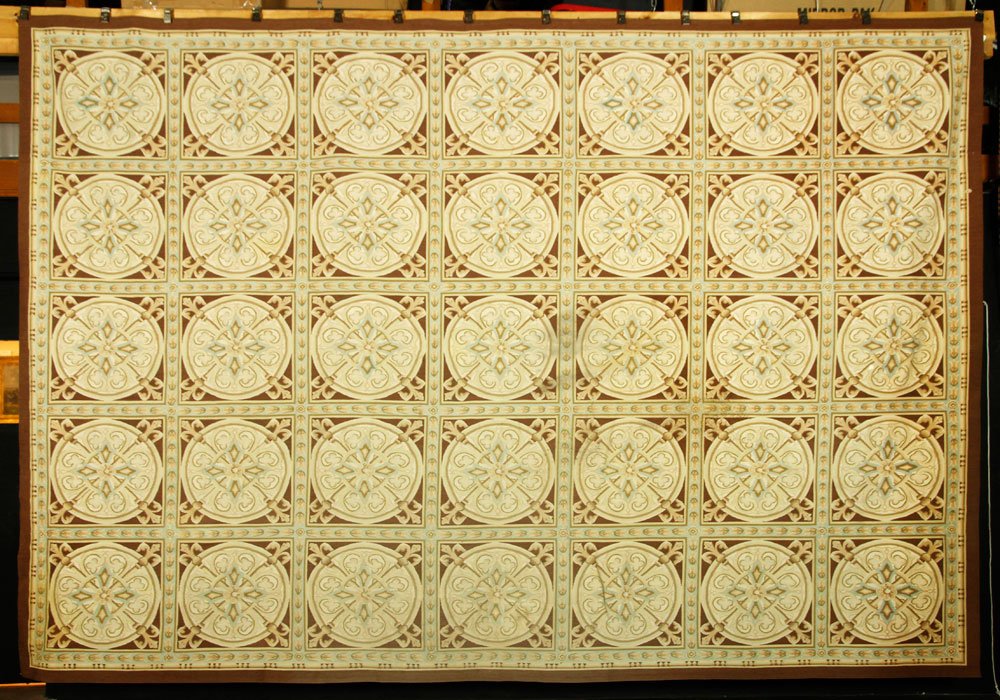 Aubusson Carpet: Aubusson carpet, 16' 6" x 9' 10". Provenance: From a Massachusetts estate.