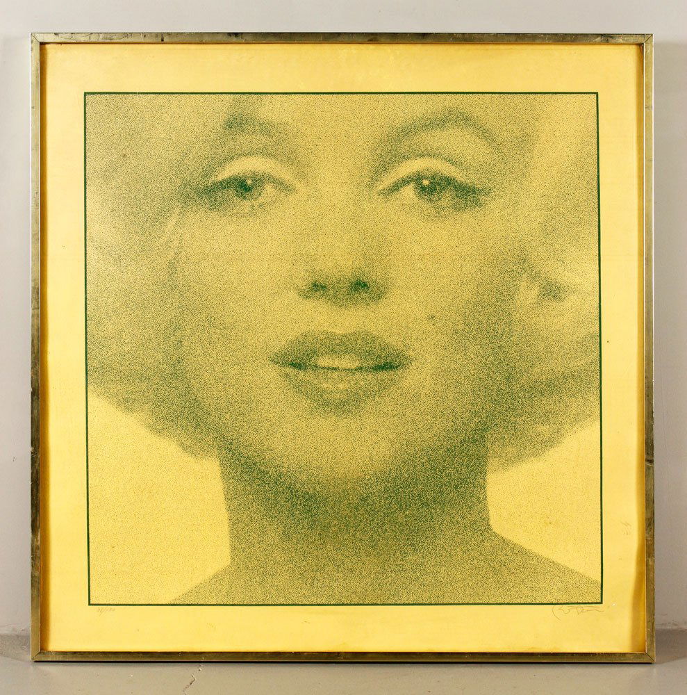 Stern, Marilyn Monroe, Silkscreen: Bert Stern, Marilyn Monroe, photograph silkscreen, editioned 100/100, signed, 31" x 30". Provenance: From a NY estate.