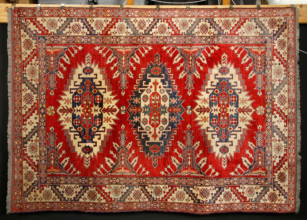 Middle Eastern Carpet: Middle Eastern carpet, approximately 9' x 12'. Provenance: From a California estate.