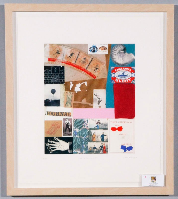 Blake, "Red White and Blue," Silkscreen: Peter Blake, "Red White and Blue," silkscreen on Velin Arches paper, 2005, framed, hand signed and numbered out of 175, 16" h x 19" w.