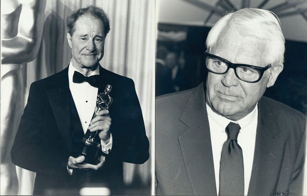 Celebrity Photography by McGough and Pascal: Photography by David McGough, nine images, and John Pascal, five images, of celebrities including: Katherine Hepburn, Woody Allen, John Kennedy Jr., Frank Sinatra, Yul Brynner, Sammy Davis Jr., and Ca