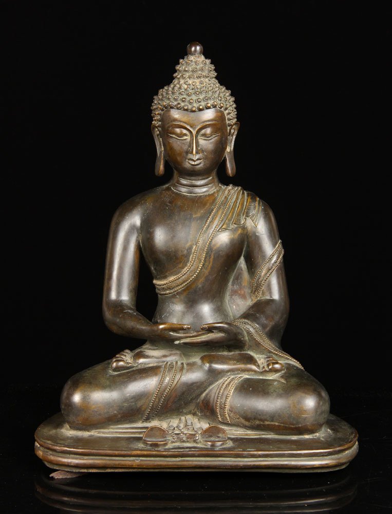 18th/19th C. Chinese Bronze Buddha (1 of 5)