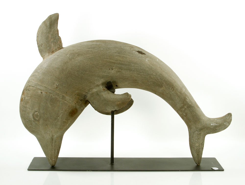 Folk Art Carved Wood Dolphin (1 of 4)
