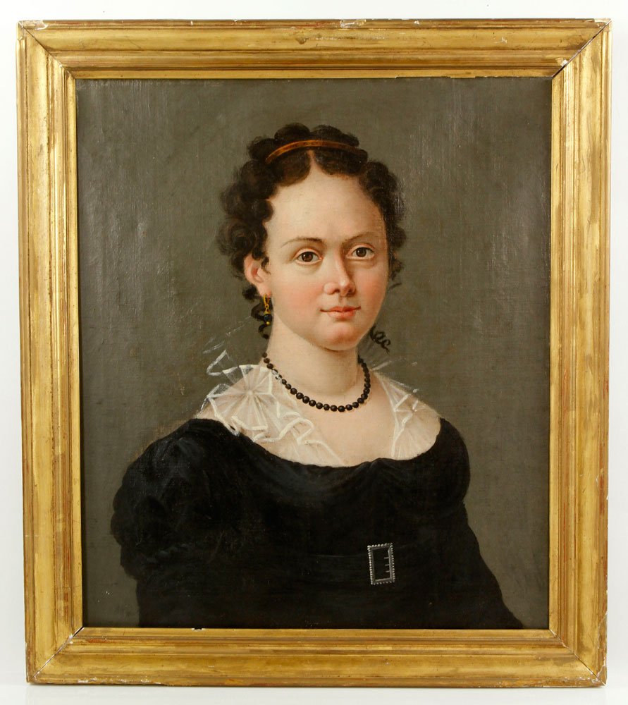 Primitive Portrait of Young Girl, O/C (1 of 4)